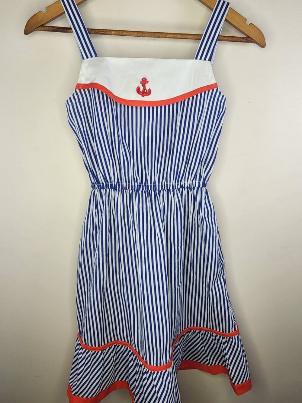 Little Princess Nautical Sailor Sundress — Blue, Girls 14 | Vintage Retro